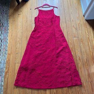 INC International Concepts Women Silk Sleeveless Lined Red Dress Sz 14 WPL 8046